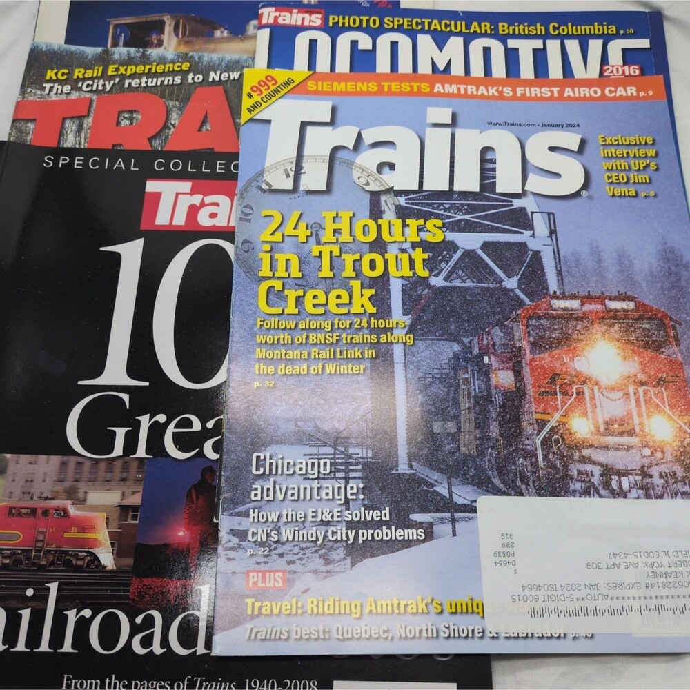 (5) Trains The Magazine Of Railroading